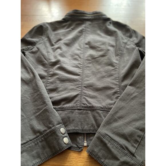 EXPRESS Zip Cotton Jacket sz 6 | Charcoal Gray - Picture 7 of 7